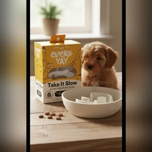 EveryYay Interactive Slow Feeder — Anti-Gulp Bowl for Cats, Dogs & Small Animals